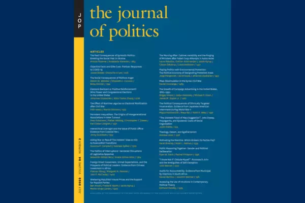 The Journal of Politics Volume 84, Issue 3