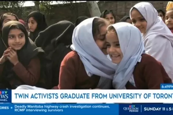 Screenshot from Maryam And Nivaal R. interview on CTV News