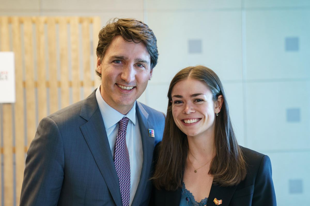 Catherine Despatie with the PM, Justin Trudeau