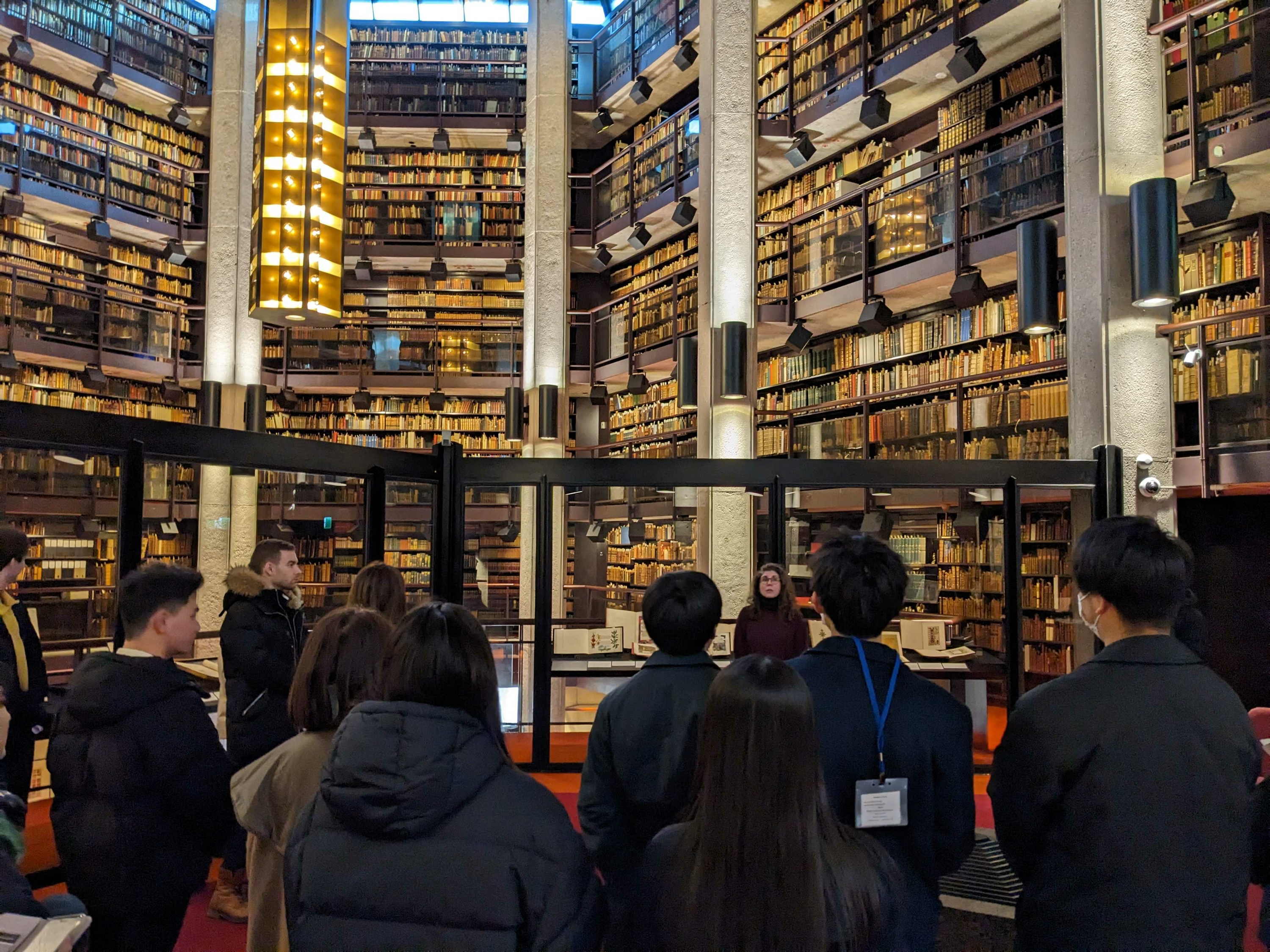 Students at the Rare Books Library at the University of Toronto.