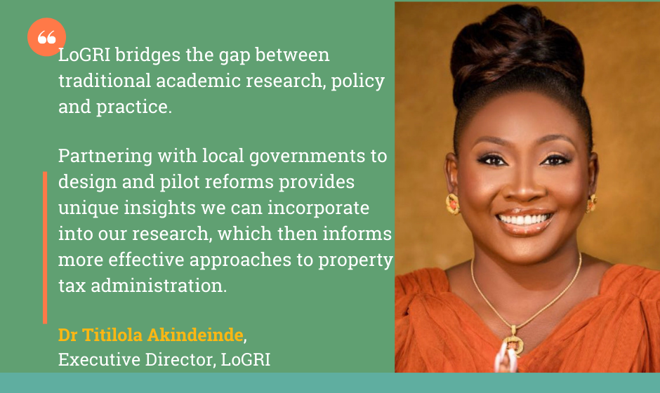 Dr. Titilola Akindeinde, Executive Director of LoGRI