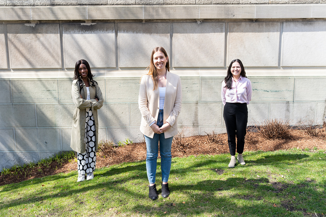 From left to right: Hilda-Matilda Idegwu, Jessica Armstrong and Sofia Padernal (photo by Geoffrey Vendeville)