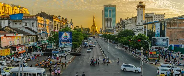 Myanmar city street