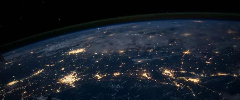 Shot of earth from outer space