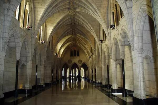 A view inside the halls of Parliament