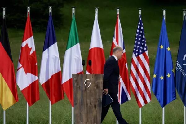 G7 leaders launched the Partnership for Global Infrastructure and Investment at their annual gathering over the weekend in Germany, pledging US$600 billion in investment. PHOTO BY (PHOTO BY RONNY HARTMANN / AFP)
