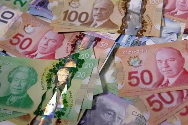 Canadian money, 50, 100, 20, 10 dollar bills