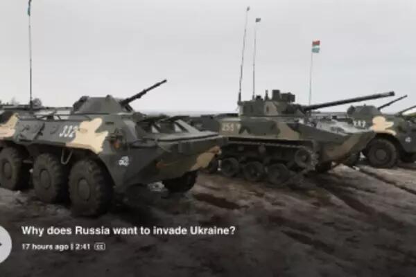 3 large military tanks with the headline of the video in the bottom right corner