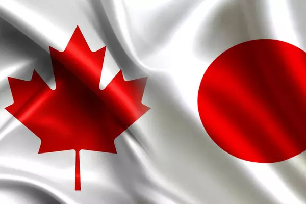 Japan-Canada flags