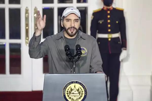 President of El Salvador Nayib Bukele in January. Photograph: Anadolu Agency/Getty Images