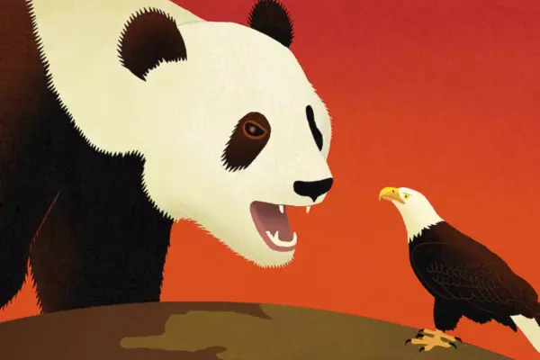 Face-off between a Panda and an Eagle, (James Steinberg for The Washington Post)