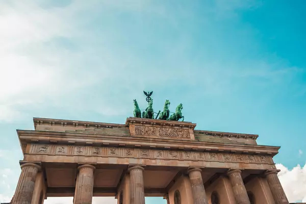 The top of the Brandenburg Gate in Berlin