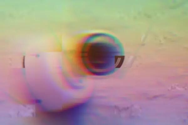 Distorted image of a Security camera