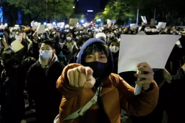 Protester in Shanghai