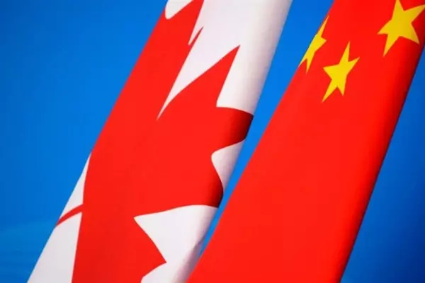 China and Canada flags
