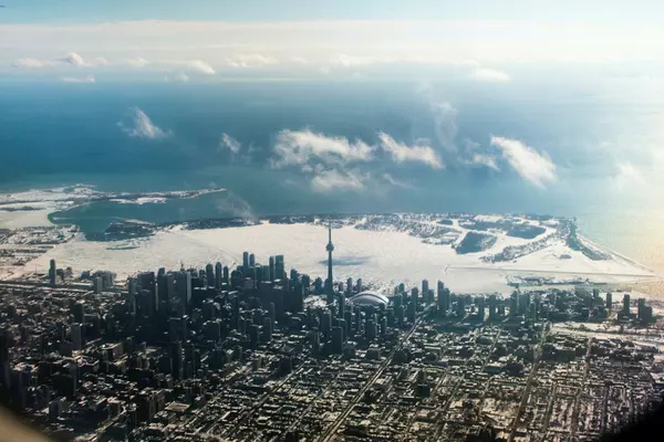 Toronto from an airplane