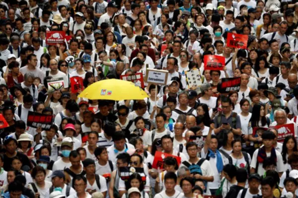 Protesters to demand authorities scrap a proposed extradition bill with China, in Hong Kong, June 9, 2019.