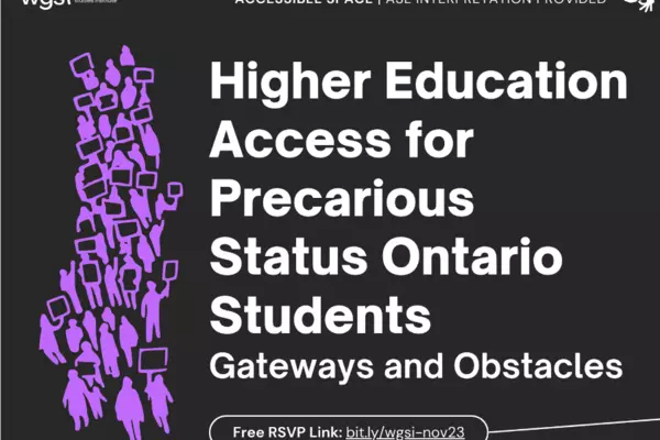 Higher Education Access for Precarious Status Ontario Students Gateways and Obstacles