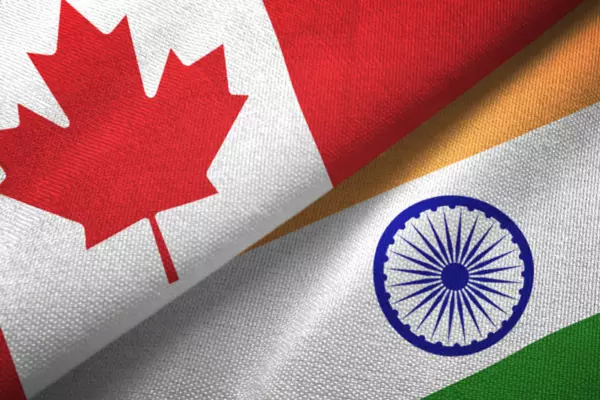 Canadian and Indian flag 