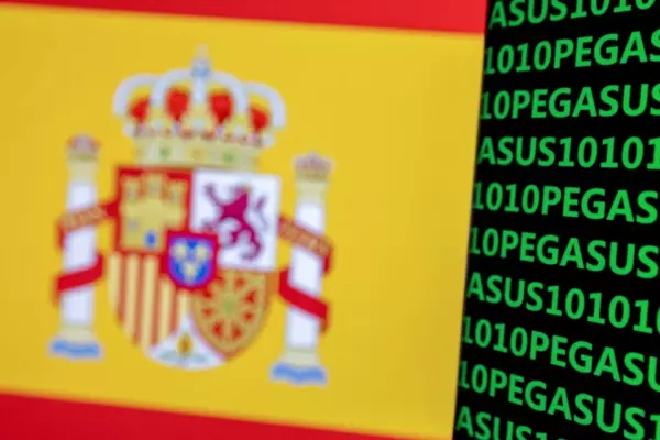 [1/4]The word Pegasus, binary code and the Spanish flag are seen in this illustration taken May 4, 2022. REUTERS/Dado Ruvic/Illustration/File Photo Acquire Licensing Rights