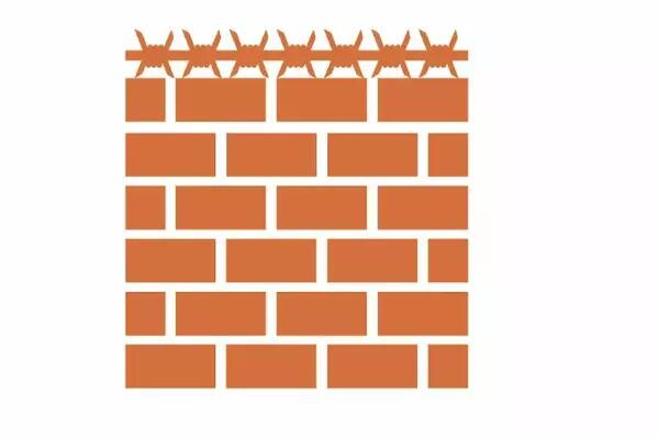 Graphic illustration of a brick wall