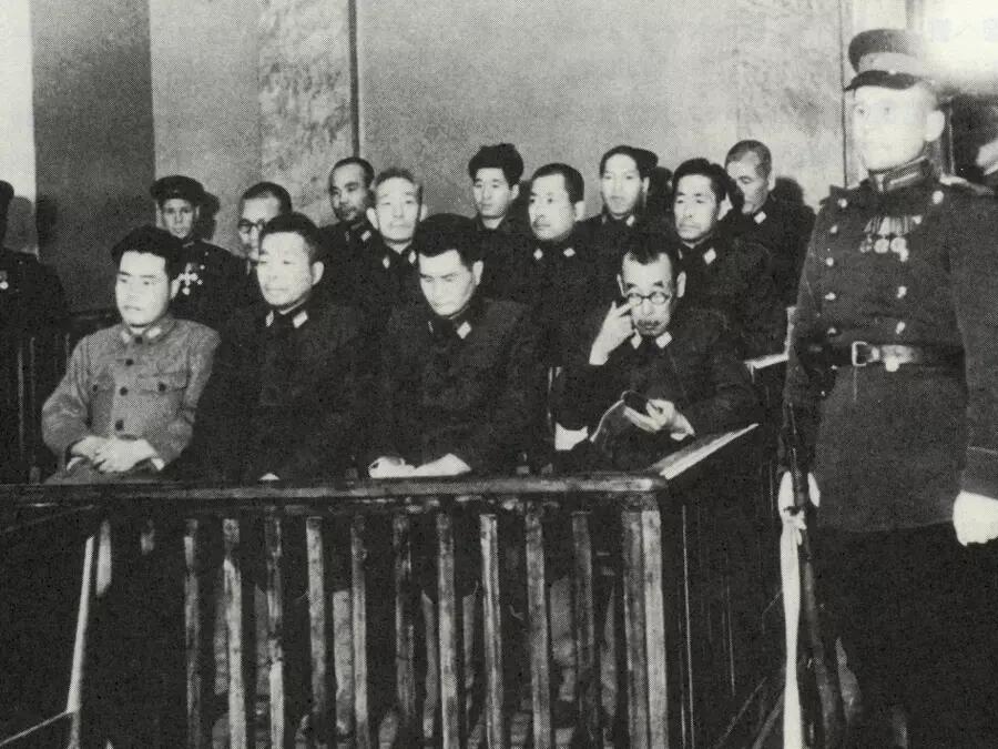 Defendants at the Khabarovsk Trial Photo courtesy of the Research Center on Unit 731 at the Harbin Academy of Social Sciences.