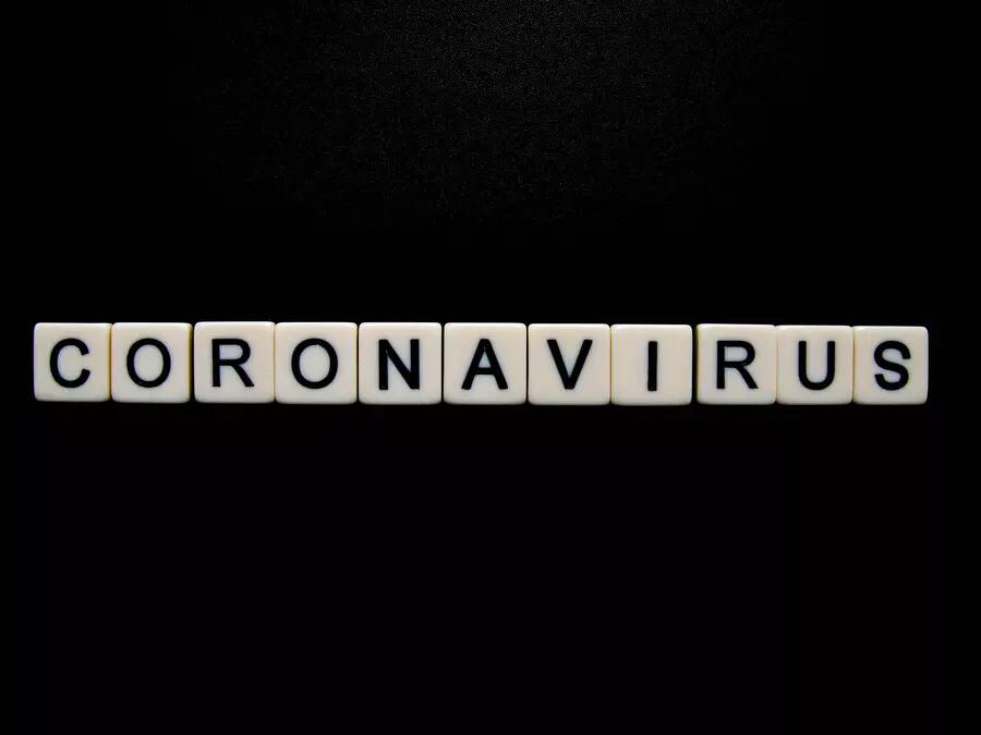 CORONAVIRUS made up of Scrabble tiles
