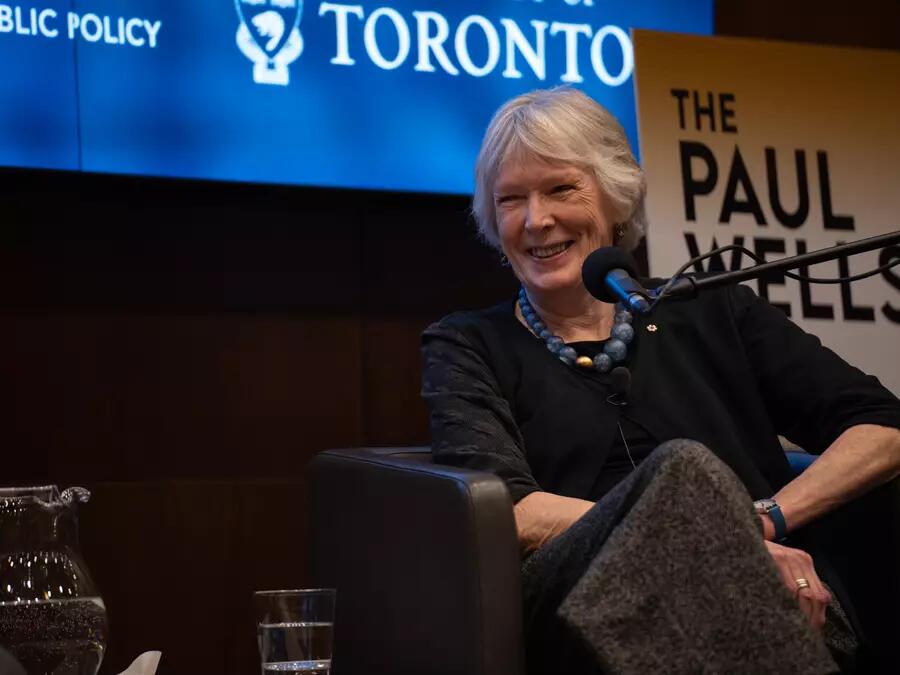Margaret MacMillan during The Paul Wells Show taping
