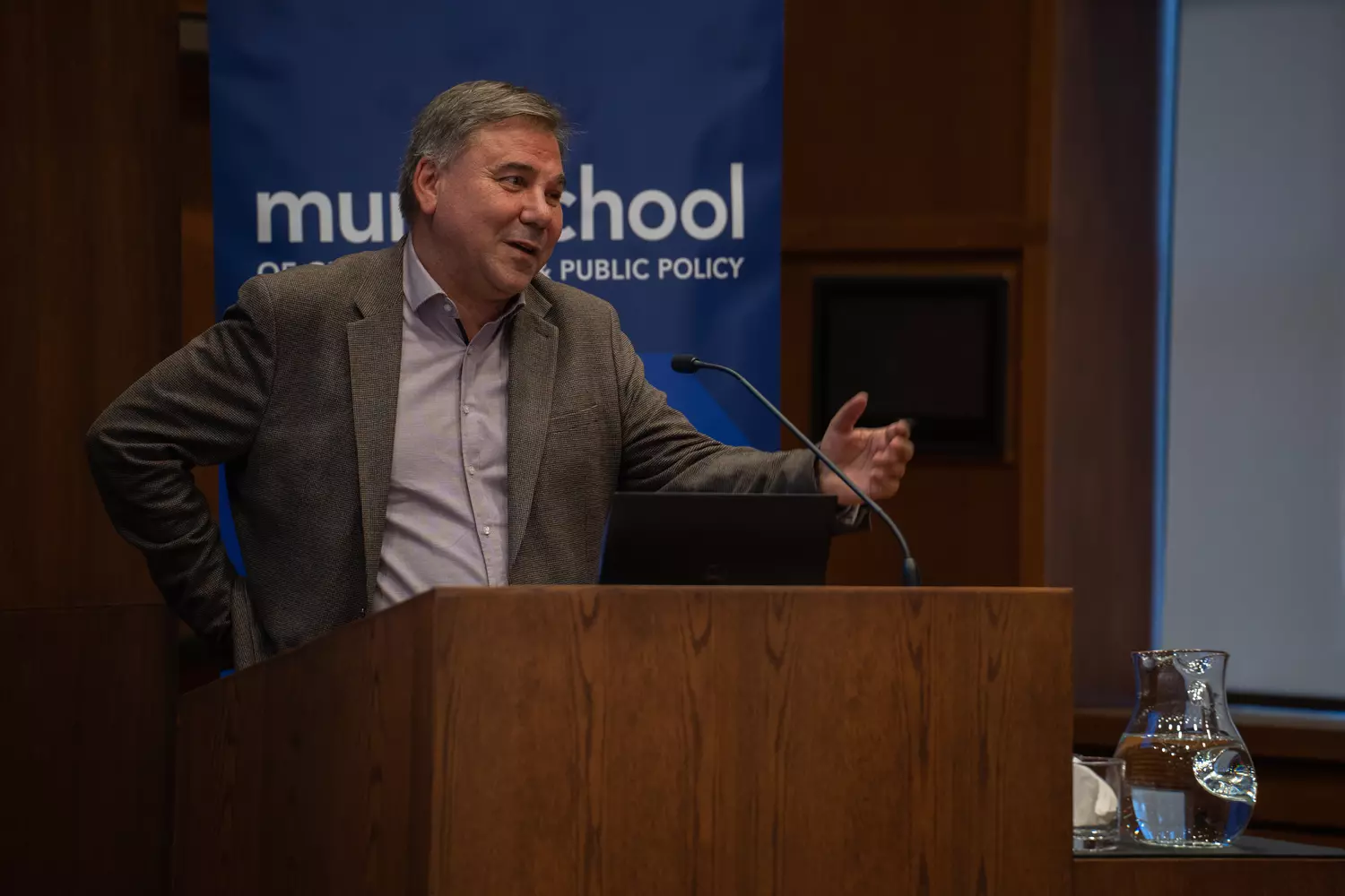 Political scientist Ivan Krastev giving a lecture at the Munk School
