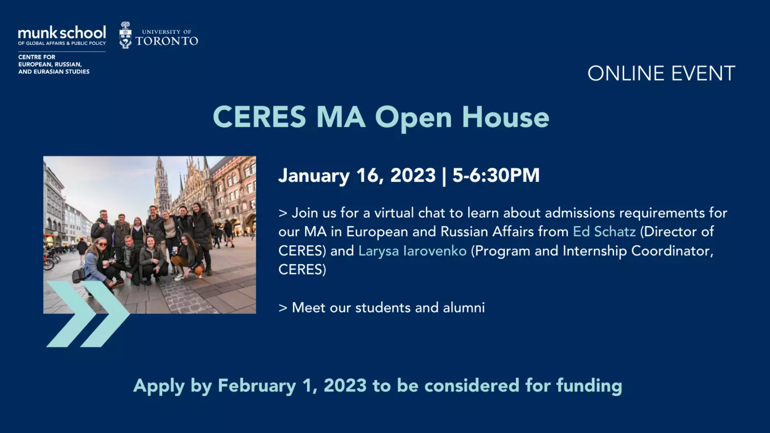 CERES MA Open House  January 16, 2023 | 5:00PM - 6:30PM