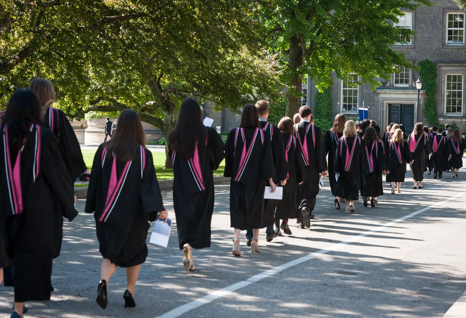 Student procession to Convocation Hall